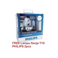 Philips CrystalVision H1 H3 H4 H7 HB3 HB4 H11 Free Original Twilight Bulb