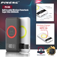 BOSTON Pineng PN-886 / PN-853PD Built in cable Wireless Powerbank Super Slim 10000mAh 3 Input PN886 