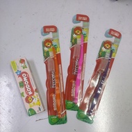 sample pack 15g KODOMO LION children toothpaste 1pc , KODOMO LION children toothbrush 1pc