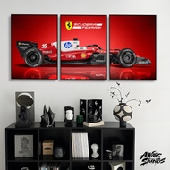 Formula 1 Car Poster Frame 3 Pcs – Room Decoration Motorsport F1 Living Room/