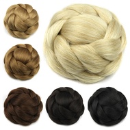 6 Colors High Temperature Fiber Synthetic Hair Pieces Accessories Braided Chignon Hair Bun Donut Hai