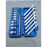 10-piece tube set 8-24 and 7 wrench locks 8-19 with handle symbol