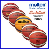 Molten Basketball Bola Keranjang Size 5 6 7 Premium Composite Leather Kulit BG3200 BG3800 3X3 BG4500 BG5000