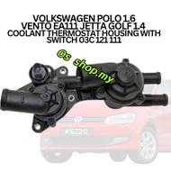 VOLKSWAGEN POLO 1.6 VENTO EA111 JETTA GOLF mk6 1.4  COOLANT THERMOSTAT HOUSING WITH SWITCH 03C 121 1