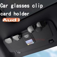 Audi Sun visor Storage bag Car glasses clip car sunglasses storage box driver's license holder card 