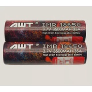/Legit AWT 18650 3500mAh 35A bateri pelangi untuk bateri li-ion.
