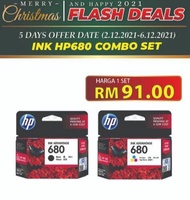 [SPECIAL OFFER] HP 680 BLACK + COLOR COMBO INK CARTRIDGE ORIGINAL [Max 2 set per Order]