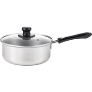 【Direct Japan】 Yoshikawa IH-compatible saucepan, 20cm, 2.7L, stainless steel with glass lid, rust-r