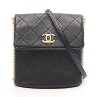 【二手】香奈兒 (Chanel) 絎縫仿珍珠肩背包 AS2503 黑色羊皮（綿羊皮）絎縫仿珍珠肩背包