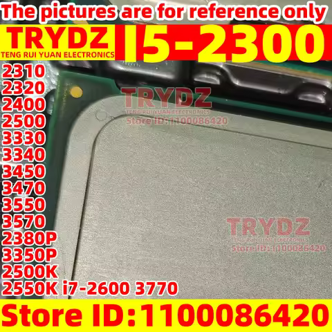 1pcs Used i5-2300 2310 2320 2400 2500 3330 3340 3450 3470 3550 3570 2380P 3350P 2500K 2550K i7-2600 