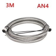 3M 10FT CPE Fuel Line Hose AN4 AN6 AN8 AN10 AN12 Braided Nylon Stainless Steel Oil Transmission Oil 