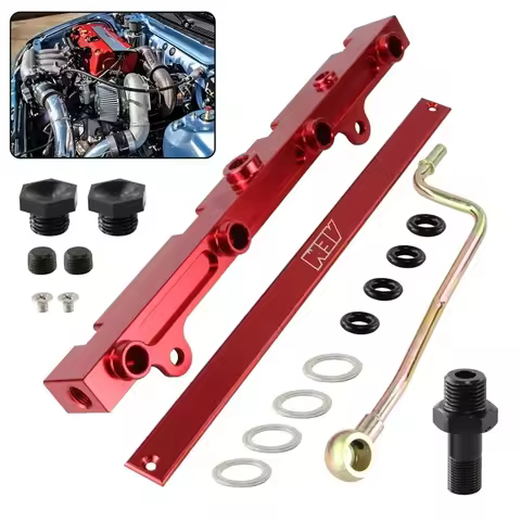 Red / Black Aluminum Fuel Rail Fits For Honda Civic K20 K20A2 K20A3 K20Z1 Acura RSX Integra Type R E