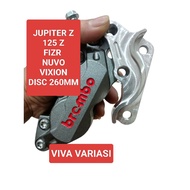 FRONT BIGPOT CALIPER PACKAGE 4 PISTON JUPITER Z 125 Z - FIZR - NUVO - VIXION PNP DISC 260MM