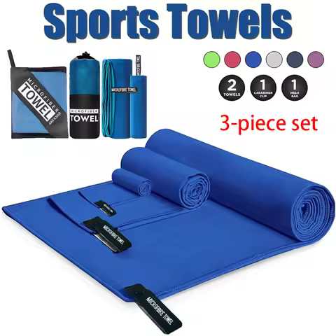 3PCS Quick-Dry Sports Towel Microfiber travel Sports Towel Running Yoga Gym Fitness Basketball Outdo