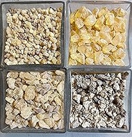 Incense Sampler Variety Bundle 1/4 oz of Frankincense-Copal- Benzoin- Pine - Tree sap Incense
