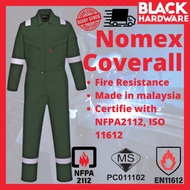 BLACK HARDWARE Nomex IPROBAN Fire Retardant Resistance Protective Coverall Green Baju Kerja Petronas