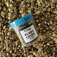 Glass Chips 20Gr Gram Gold Emas Stone Flakes Kaca Bahan Kerajinan
