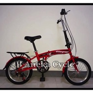 Promo Sepeda Lipat Anak Dewasa Folding Bike Evergreen 16 6