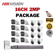 HIKVISION CCTV SET (World No. 1) 16CH 2MP iDS-7216HQHI-M2/XT/DS-2CE16D0T-EXIF/DS-2CE76D0T-EXIPF