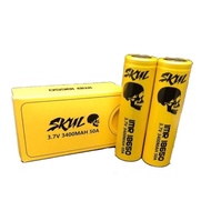 *[BATERI]* SKULL YELLOW 18650 Battery 3400 mAh, 3.7V , 50 A |ORIGINAL SKULL BLACK 18650 Battery 2600