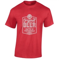 Men's T-Shirt With Original Beer Pattern Cool Drinking Design Funny Gift Ideas For Dad