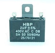 คาปาซิเตอร์ capacitor พัดลม (ขาเสียบ) 1.2uF 1.5uF 1.8uF 2uF 2.5uF 3uF 3.5uF 400V อะไหล่พัดลม แคปพัดล