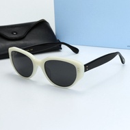 Fashion White Sunglasses Female Ren Zone Jackson Wang Same Sunglasses Male Korean Oval with Myopic Glasses Option Tide
