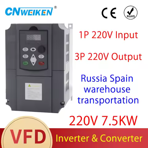 0.75/1.5/2.2/4/5.5/7.5/11KW VFD WK600D Frequency Converter For Motor 1PH input 220V 3PH out 220/380V