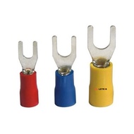 [100 pcs] 1.5mm/ 2.5mm/ 6mm Fork Pre Insulated Spade Terminal Cable Lug AWG 22-16 / AWG 16-14 /AWG 1