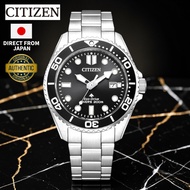 [CITIZEN] Promaster Marine Series Eco-Drive Solar Diver Model Black with Luminous Hands and Indices,