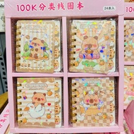 XO 1 Box= 24 A7-103 Notebooks, Capybara Pagination Spring Notebooks (01 Box)