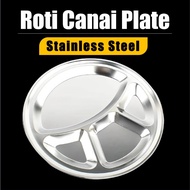 Stainless Steel Dining Plate Outdoor Picnic Roti Canai Tray Plate Food Serving / Roti Prata Thosai T