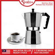 SIMPLYBEST TAZZE Moka Pot Stainless Steel Expresso and Coffee Maker Stovetop Classic Italian Coffee 