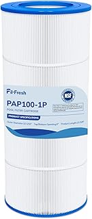 Fil-fresh CC100 Pool Filters Cartridge Compatible with Pentair Clen & Clear 100, Replace for Pleatco
