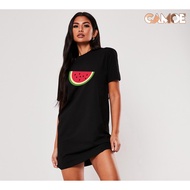 Palestine Watermelon Emoji T-shirt Dress