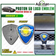 Proton 2D 3D 5D Logo Emblem Badge Proton Wira SE Front Rear Grille Carbon Black Chrome Accessories
