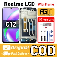 LCD with FRAME for REALME C12 Compatible For ORIGINAL LCD Skrin Touch Screen Replacement