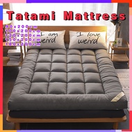 【READY STOCK】Thicker Mattress Tatami Mattress Topper Tilam Single Queen King Super King Size Grey Color Bedding Mattress