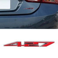 Pair Emblems Front Hood Metal Badges Trim Fits for GM Corvette Z06-C6 427 Red