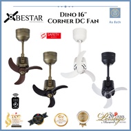 [SG Seller] Bestar Dino 16inch 3-blades DC Designer Corner Ceiling Fan -Swing Left to Right speed with Remote Control