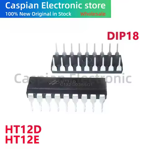 New Original 5/PCS HT12D HT12E DIP18 Infrared transmitting IC/ receiving device chip In Stock