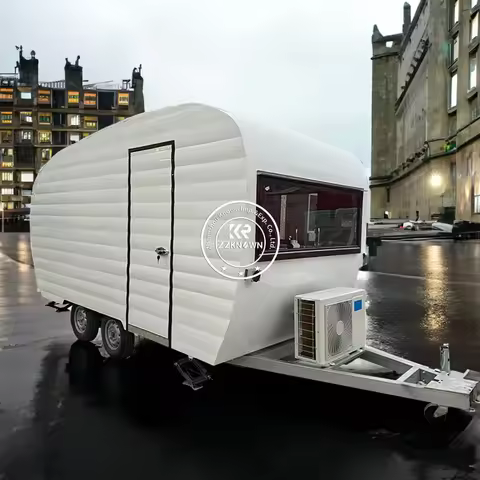 New Design Waffle House Ice Truck Outdoor Food Store Mobile Kitchen Trailer Fast Food Kiosk