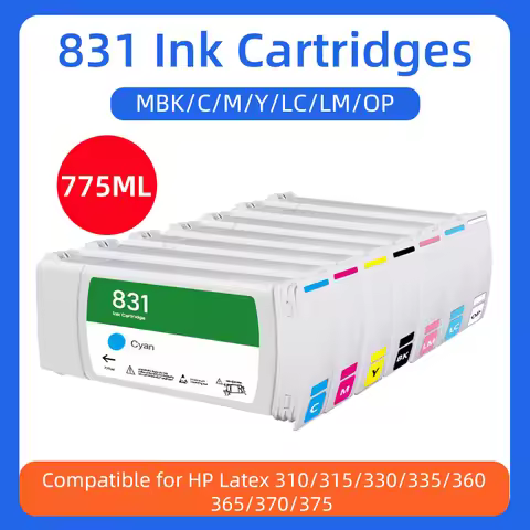 For HP 831 Ink Cartridge with Latex Ink For HP 310 315 330 335 360 365 370 560 570 110 115 L360 L365