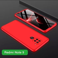 [ส่งจากไทย] Case Xiaomi Redmi Note9 เคสเสี่ยวมี่ เคสประกบหน้าหลัง แถมฟิล์มกระจก1ชิ้น เคสแข็ง เคสประกบ 360 องศา เคส Redmi Note 9 สวยและบางมาก สินค้าใหม่ สีดำสีแดง