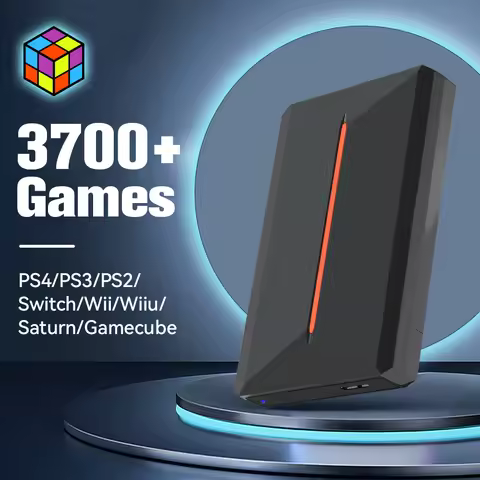 Hyper Base Lbox 500GB Gaming Hard Drive For PS4/PS3/PS2/Wii/Wiiu/Gamecube/Saturn With 3700+ Games Pl