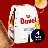 Duvel Blonde Golden Ale - Pack of 4 x 330ml Bottles [Belgian Beer]