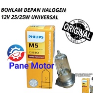 LAMPU DEPAN MOTOR BOHLAM HOLOGEN M5 12V 25W PHILIPS  ORI BEAT SCOOPY SPACY BEAT FI SCOOPY F1 BEAT POP ESP STREET VARIO 125