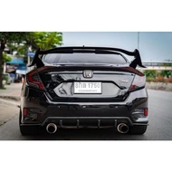 Honda Civic Fc pp Rear side lips lip Rear diffuser Thailand design(grossy black/cf print)