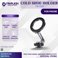 TRIPLEDI Phone Holder Magnetic 8 inch Portable TD1307 Camera Cold Shoe Extension Arm Tripod Travel S