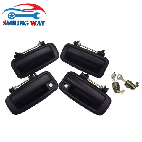 6 Pcs Black Outside Door Handle Front Rear Left Right & Door Locks For Toyota Corolla Geo Prizm 1.6L